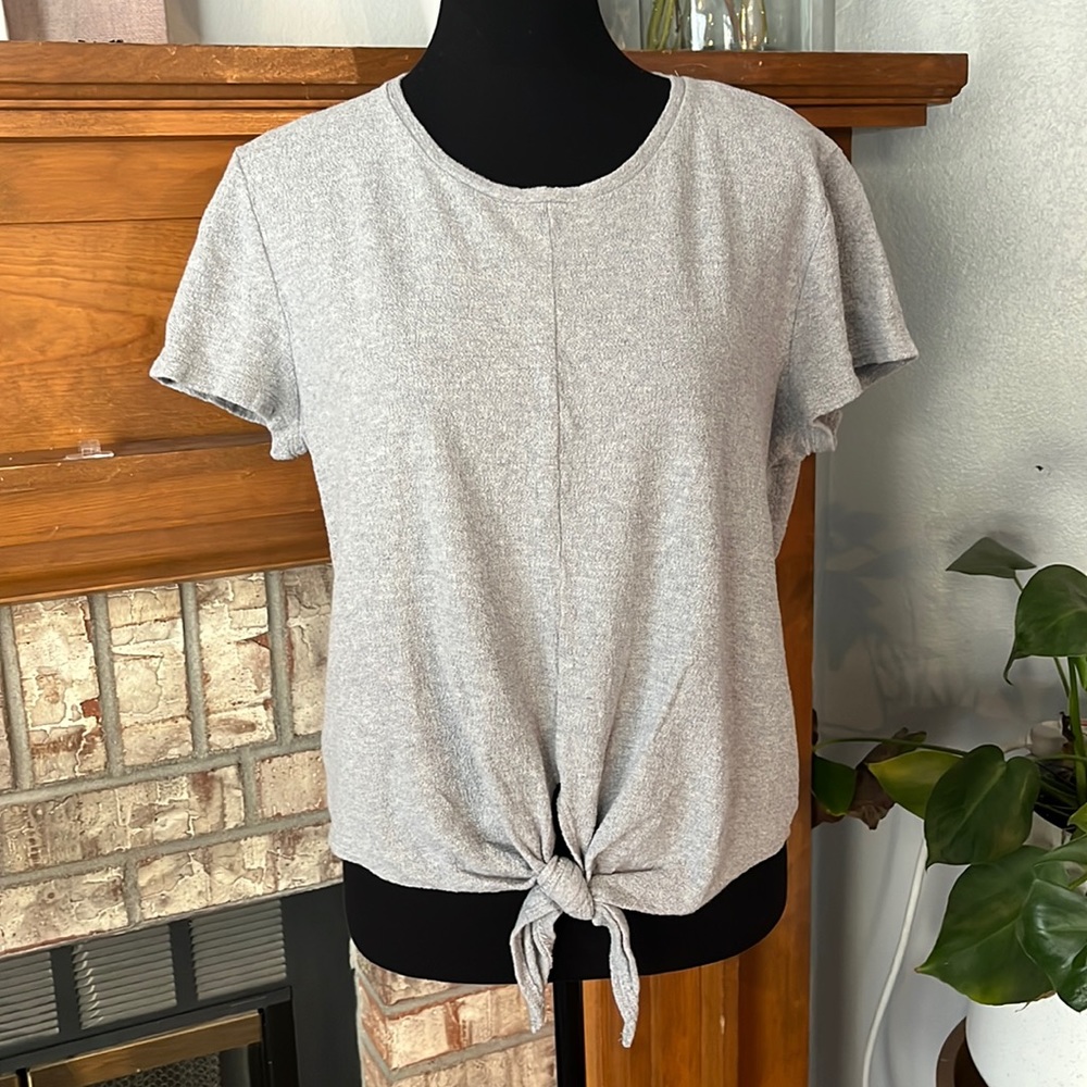 Madewell Texture & Thread Modern Tie-Front Top